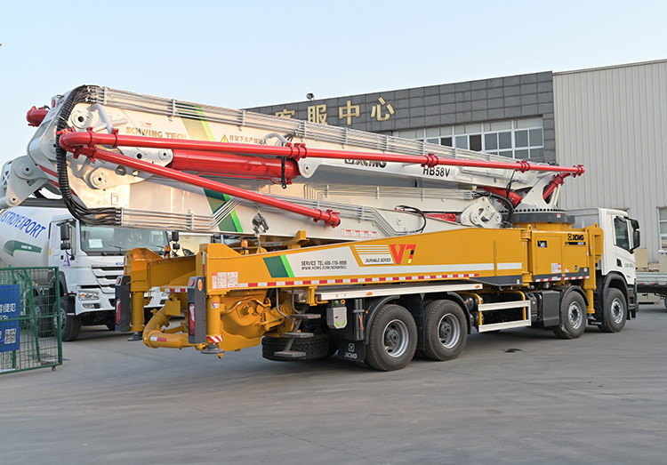 XCMG Schwing concrete pump truck HB58V China new 58m concrete truck with scania chassis for sale